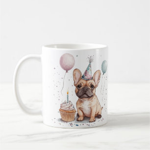 Taza De Café Feliz Cumpleaños Bulldog Francés