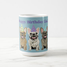 Taza De Café ¡Feliz Cumpleaños! Bulldogs Franceses
