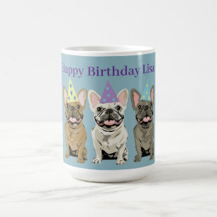 Taza De Café ¡Feliz Cumpleaños! Bulldogs Franceses