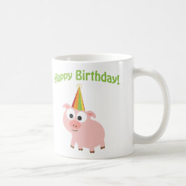 Taza De Café ¡Feliz cumpleaños! Cerdo cúbico