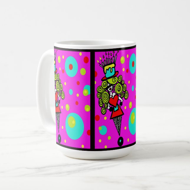 Taza De Café Feliz cumpleaños Chica Coffee Mug (Anverso izquierdo)