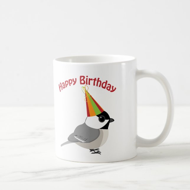 Taza De Café Feliz cumpleaños Chickadee (Derecha)