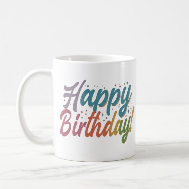 Taza De Café Feliz cumpleaños Coffee Mug (Izquierda)