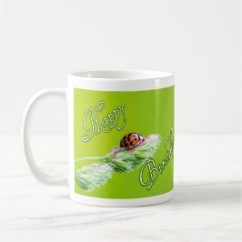 Taza De Café ¡Feliz cumpleaños con una mariquita!