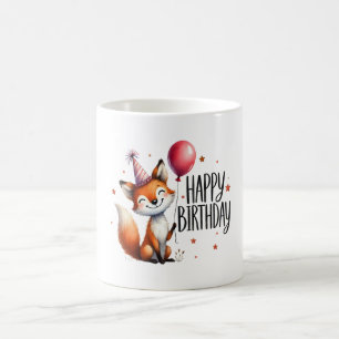 Taza De Café Feliz cumpleaños - Cute Fox Mug