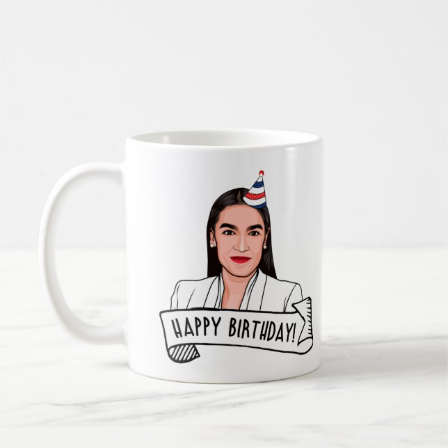 Taza De Café Feliz cumpleaños de AOC (Izquierda)