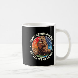 Taza De Café Feliz cumpleaños día de la marmota fútbol divertid