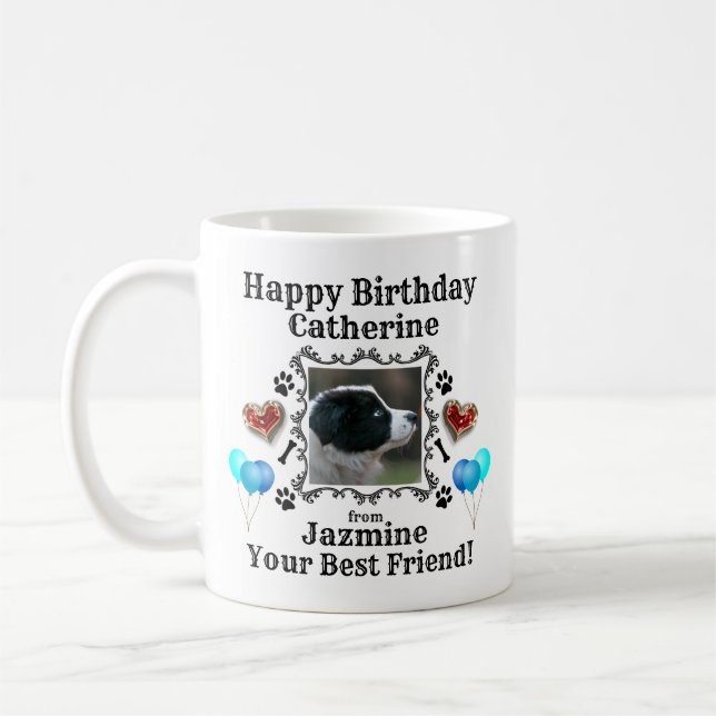 Taza De Café Feliz cumpleaños Dog Mug (Izquierda)