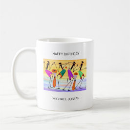 Taza De Café Feliz cumpleaños, exponiendo felicidad