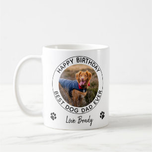 Taza De Café Feliz cumpleaños, foto de Mascota - mejor perro d