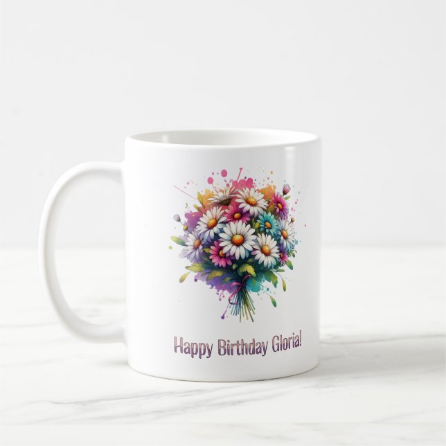 Taza De Café Feliz cumpleaños Gloria (Izquierda)