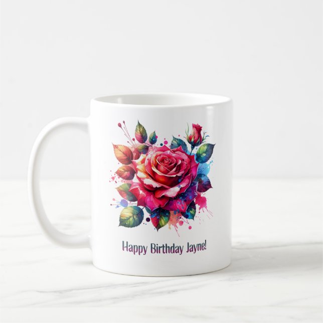 Taza De Café Feliz cumpleaños Jayne (Izquierda)