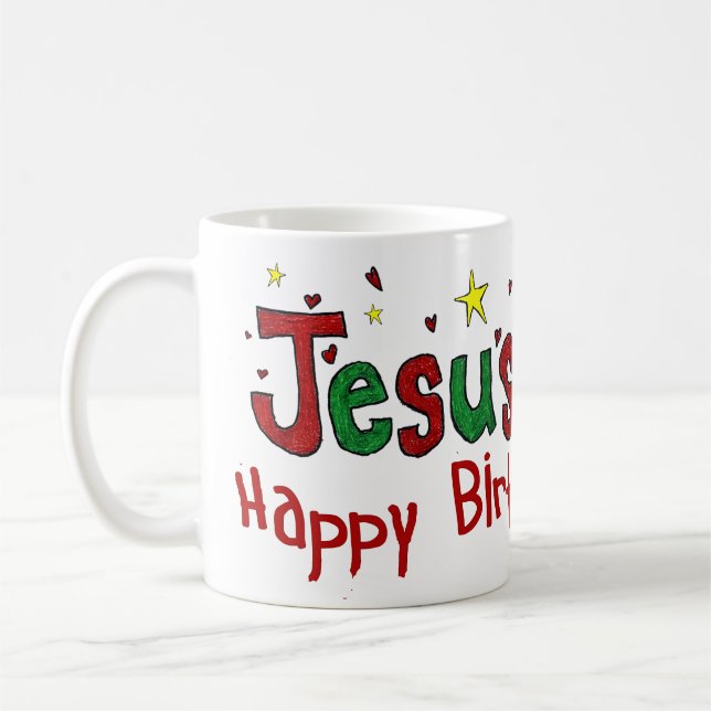 Taza De Café Feliz cumpleaños Jesús (Izquierda)