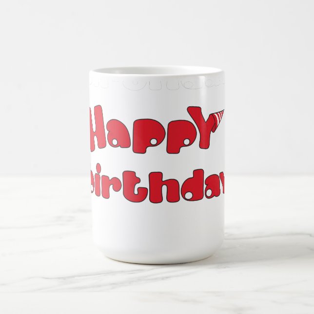 Taza De Café Feliz cumpleaños Mug (Centro)