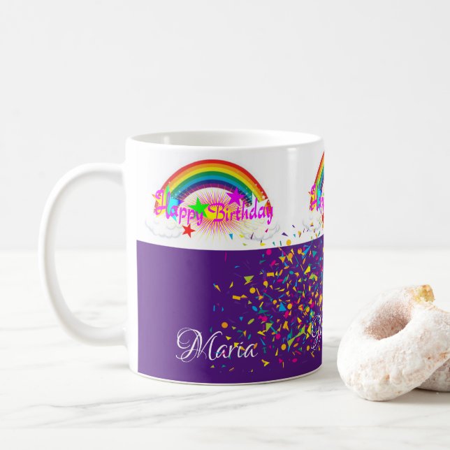 Taza De Café Feliz cumpleaños Mug (Con donut)
