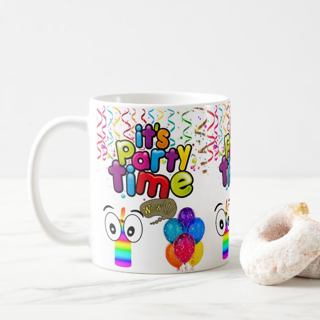 Taza De Café Feliz cumpleaños Mug (Con donut)