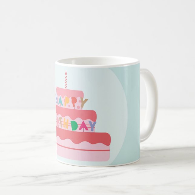 Taza De Café Feliz cumpleaños Mug (Anverso derecho)