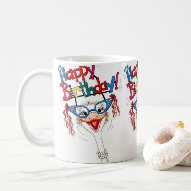 Taza De Café Feliz cumpleaños Mug (Con donut)