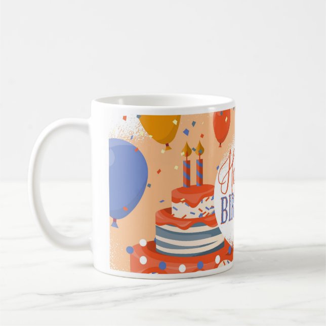 Taza De Café Feliz cumpleaños Mug (Izquierda)