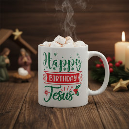 Taza De Café Feliz cumpleaños, Navidades festivos de Jesús