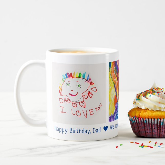 Taza De Café Feliz cumpleaños papá 3 foto Personalizado arte de (Subido por el creador)