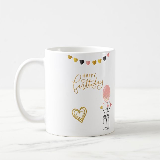 Taza De Café Feliz cumpleaños para ella (Izquierda)