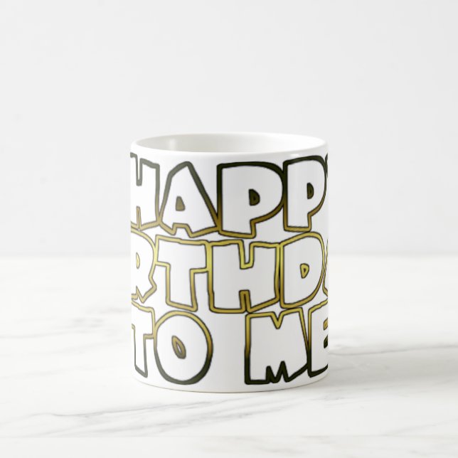 Taza De Café Feliz cumpleaños para mí, Selfie felicita a Mug (Centro)