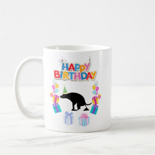 Taza De Café Feliz cumpleaños, Perro de Pooping