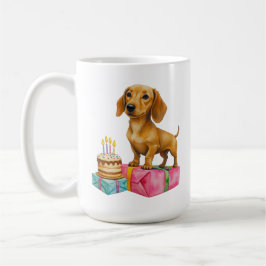 Taza De Café Feliz cumpleaños perro salchicha papá mamá mejor a
