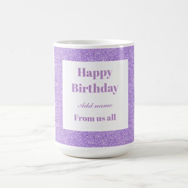 Taza De Café Feliz cumpleaños personalizado de todos nosotros (Centro)