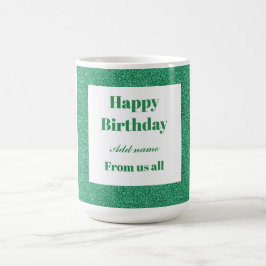Taza De Café Feliz cumpleaños personalizado de todos nosotros
