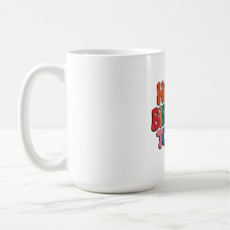 Taza De Café Feliz cumpleaños retro