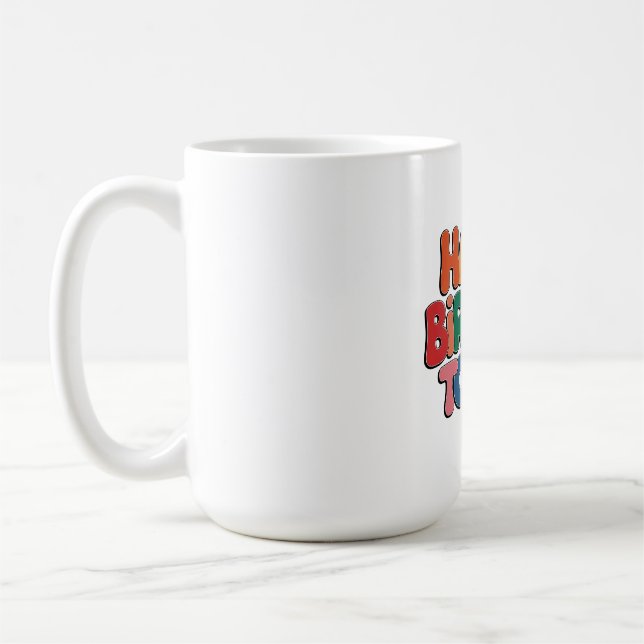 Taza De Café Feliz cumpleaños retro (Izquierda)