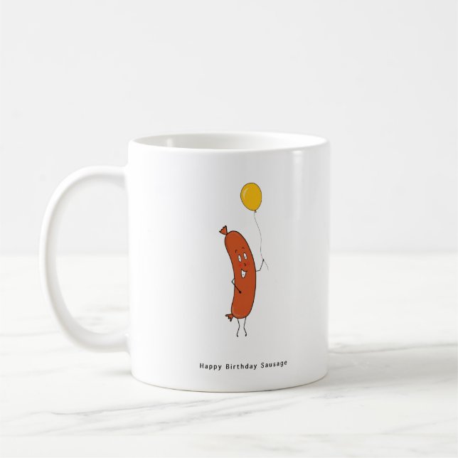 Taza De Café Feliz Cumpleaños Salchicha (Izquierda)