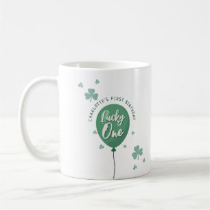 Taza De Café Feliz Cumpleaños Uno Día de San Patricio Trébol