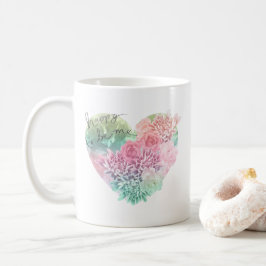 Taza De Café Feliz De Ser Yo Corazón Floral