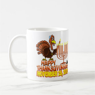 Taza de café feliz de Thanksgivukkah
