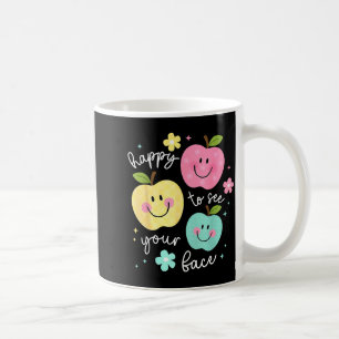 Taza De Café Feliz de ver tu rostro Groovy Apple Sonrisa Cara T
