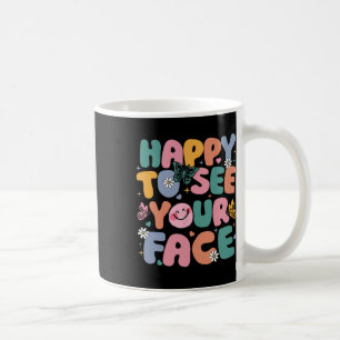 Taza De Café Feliz de verte la cara de vuelta a la escuela retr