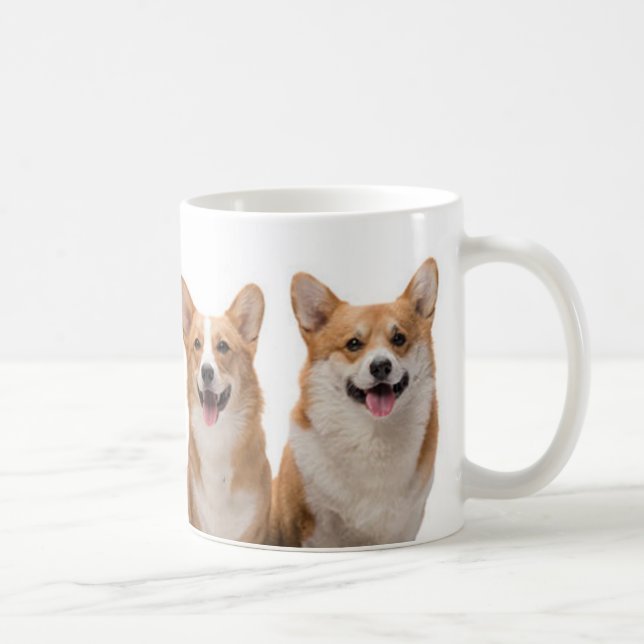 Taza de café feliz del Corgi (Derecha)