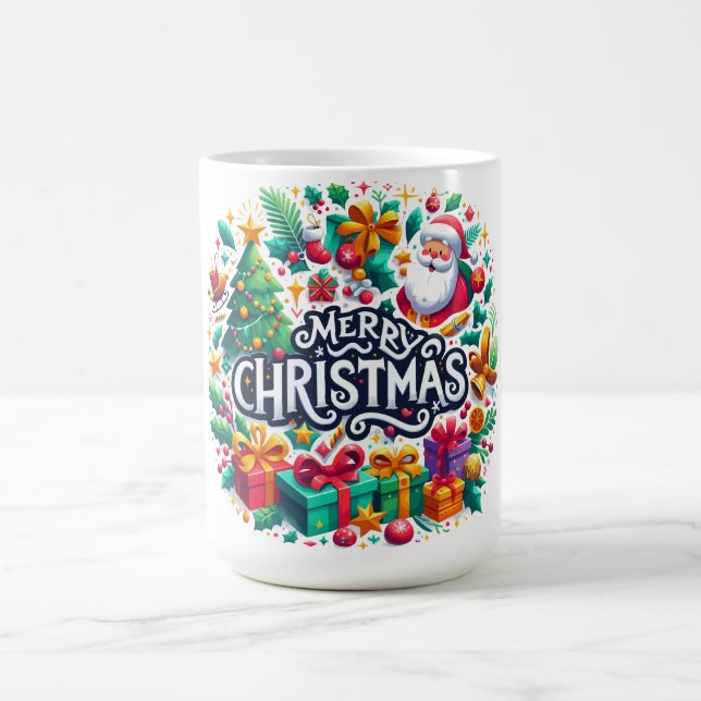 Taza De Café Feliz deseo navideño (Centro)