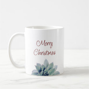 Taza De Café Feliz Desierto de Navidad Suculento Botánico