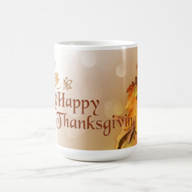 Taza De Café Feliz Día de Acción de Gracias (Centro)