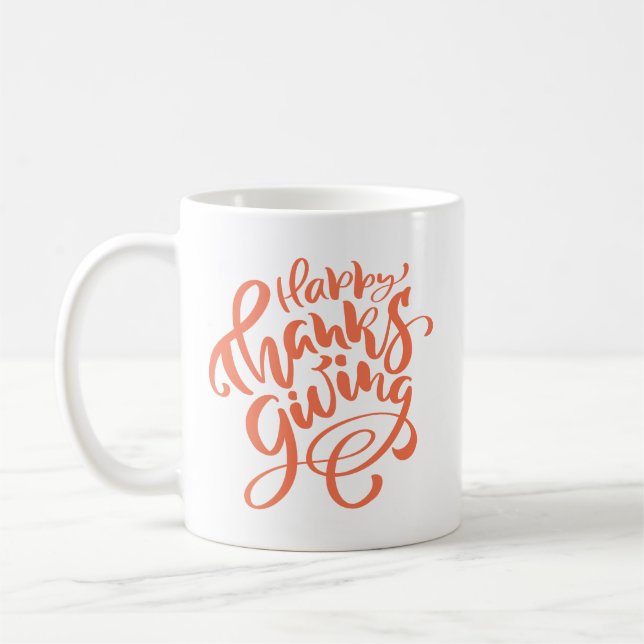 Taza De Café Feliz Día de Acción de Gracias (Izquierda)