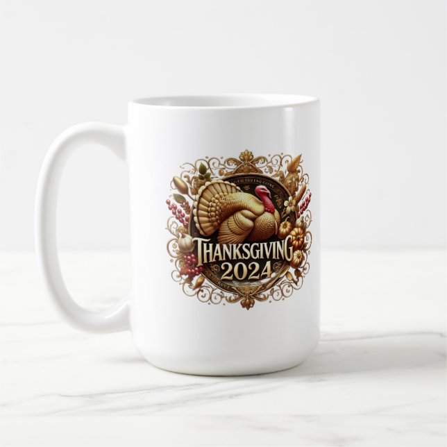 Taza De Café Feliz Día de Acción de Gracias (Izquierda)