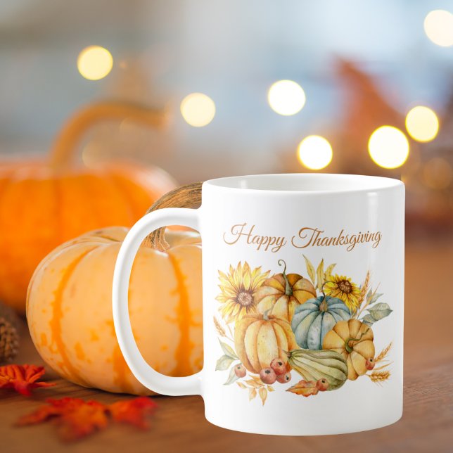 Taza De Café Feliz Día de Acción de Gracias, Calabaza acuática (Subido por el creador)
