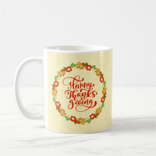 Taza De Café Feliz Día de Acción de Gracias, Guerra del Oro Roj