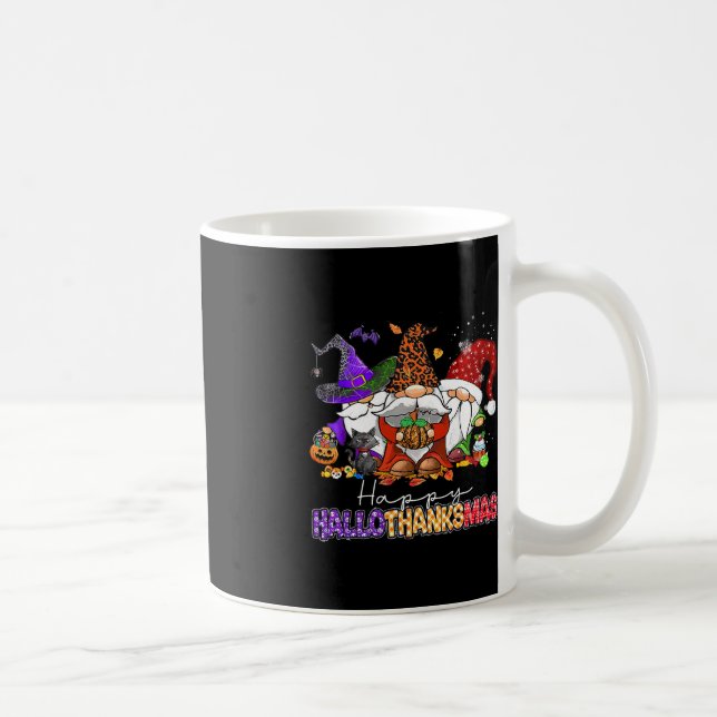 Taza De Café Feliz Día de Acción de Gracias Hallothanksmas Gnom (Derecha)