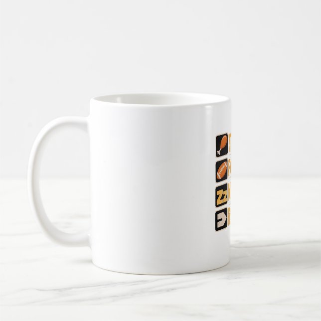 Taza De Café Feliz Día de Acción de Gracias Turquía Futbol Repe (Izquierda)