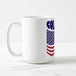 Taza De Café Feliz Día de Colón de Estados Unidos